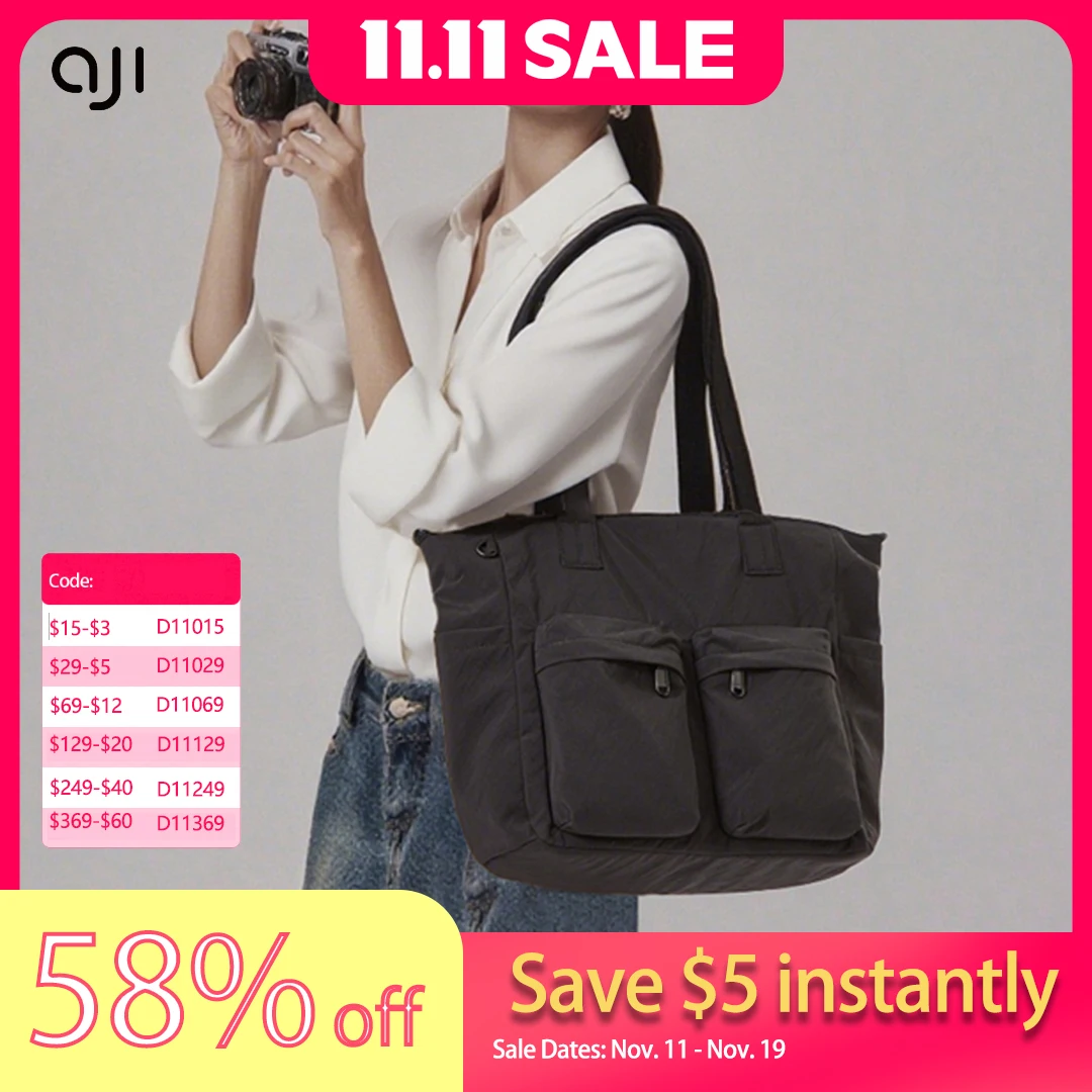 

Сумка через плечо AJI для женщин, новинка 2023 года, модная сумка через плечо, износостойкая водонепроницаемая нейлоновая женская сумка, женская сумка-мессенджер