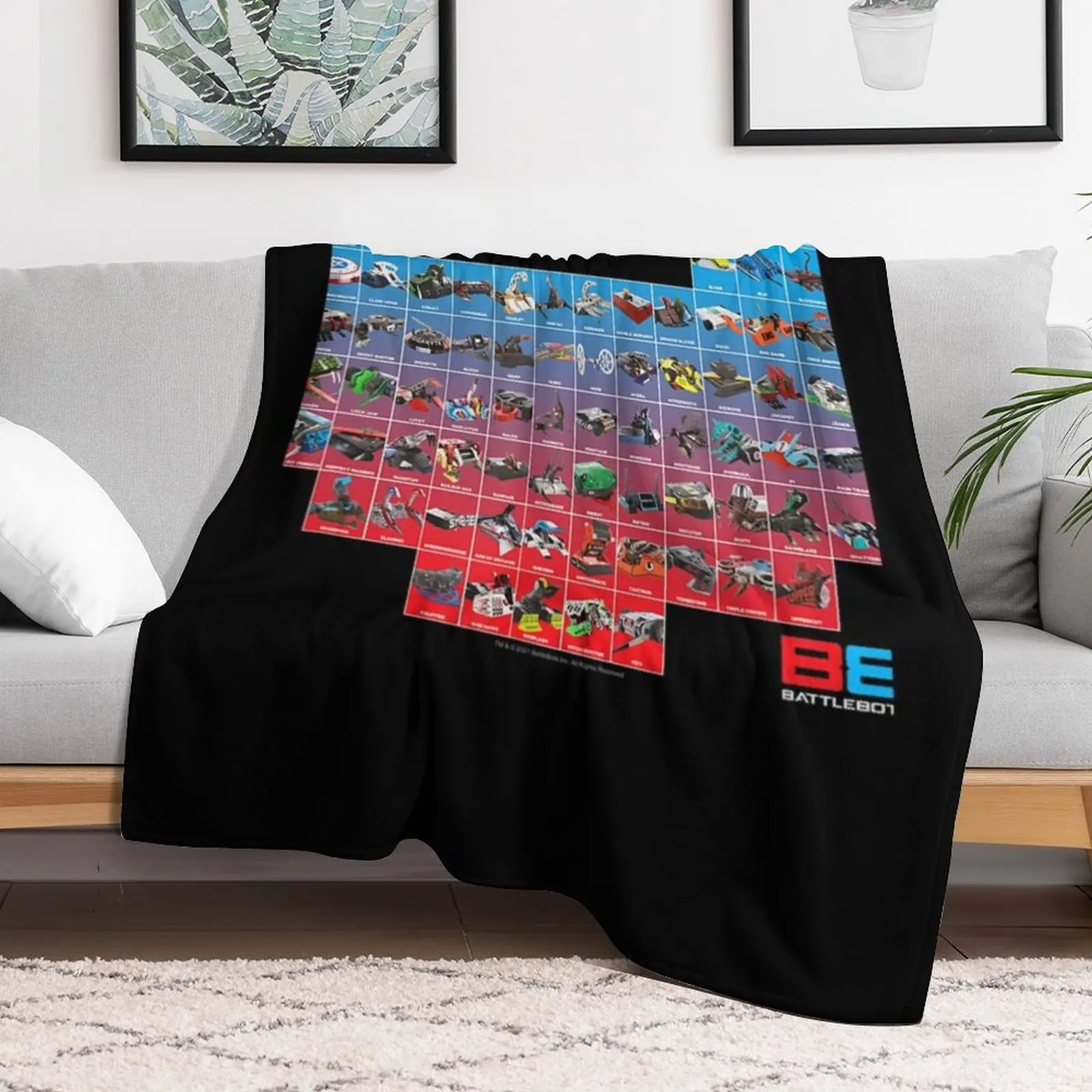 Battlebot Robots Robotics Bots Battlebots Logo Battlebots Design Battlebots Discount Dres Throw Blanket Picnic Custom Blankets