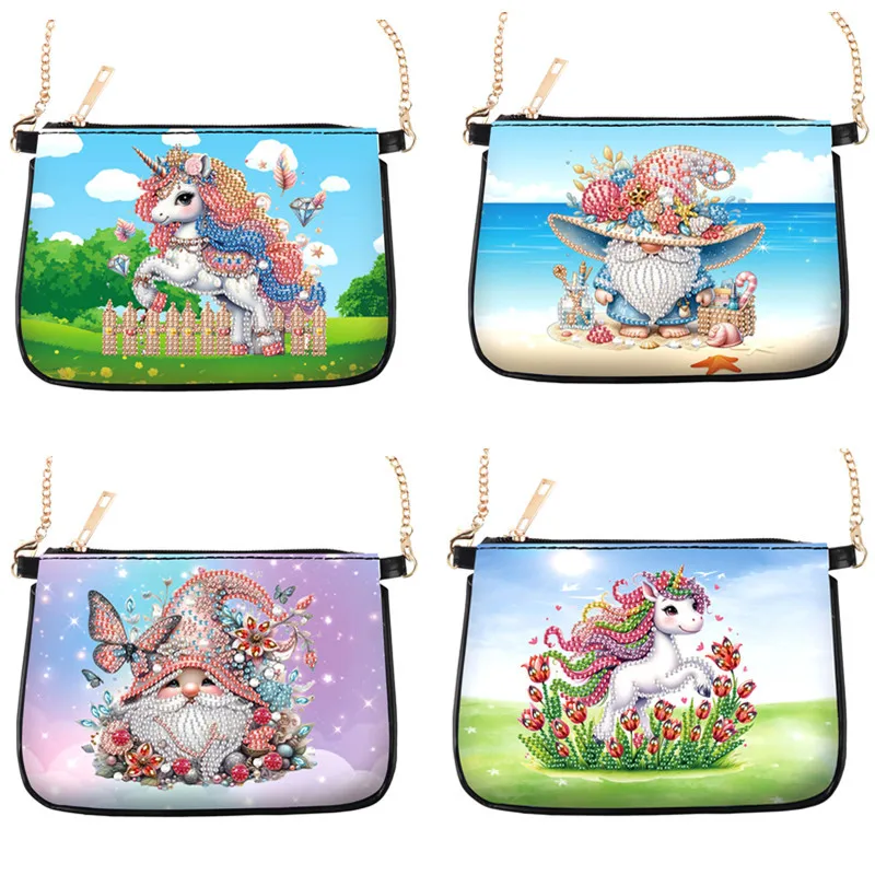 

Rainbow Unicorn 1Pcs Hot Selling DIY Rhinestone Studded Handbag Makeup Bag Souvenirs Creative Cartoon New Arrival