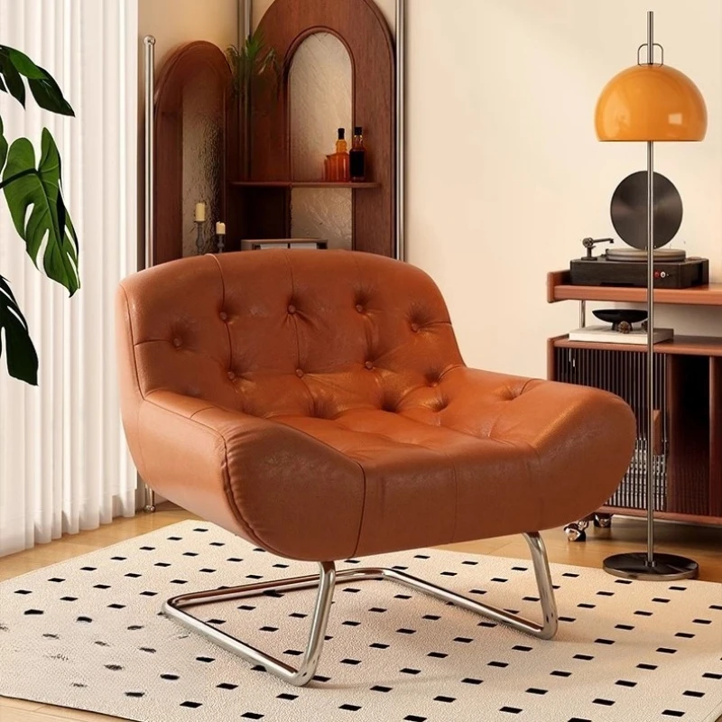 Single sofa chair antique living room lazy leisure recliner light luxury minimalist