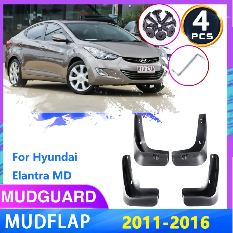 

Car Mudguards Fit For Hyundai Elantra MD 2011 2012 2013 2014 2015 2016 Mudflap Fender Mud Flaps Guard Splash Auto Accessories