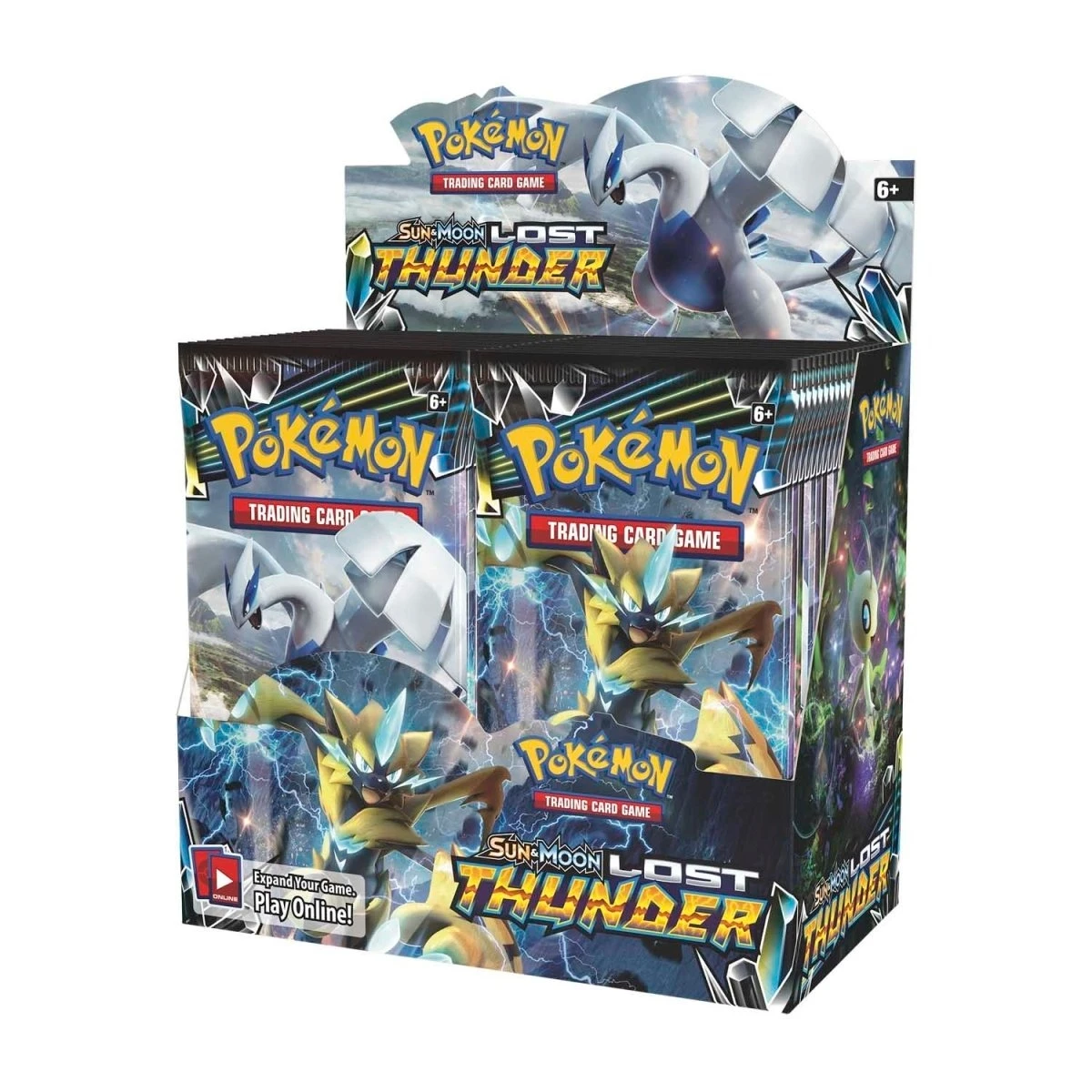 Caja de Sobres Pokémon TCG Lost Thunder Sun & Moon: Cartas Pokémon V de Energía y Colores Salvajes, Edición en Inglés