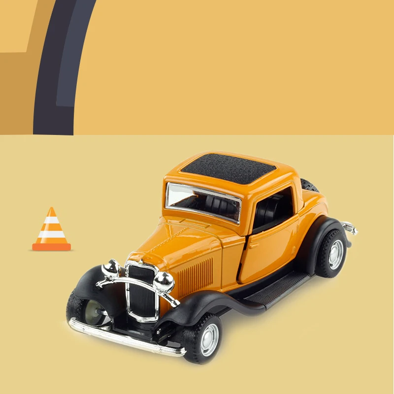 

1:32 alloy vintage car model children's toy car ornament springback car model boutique collection