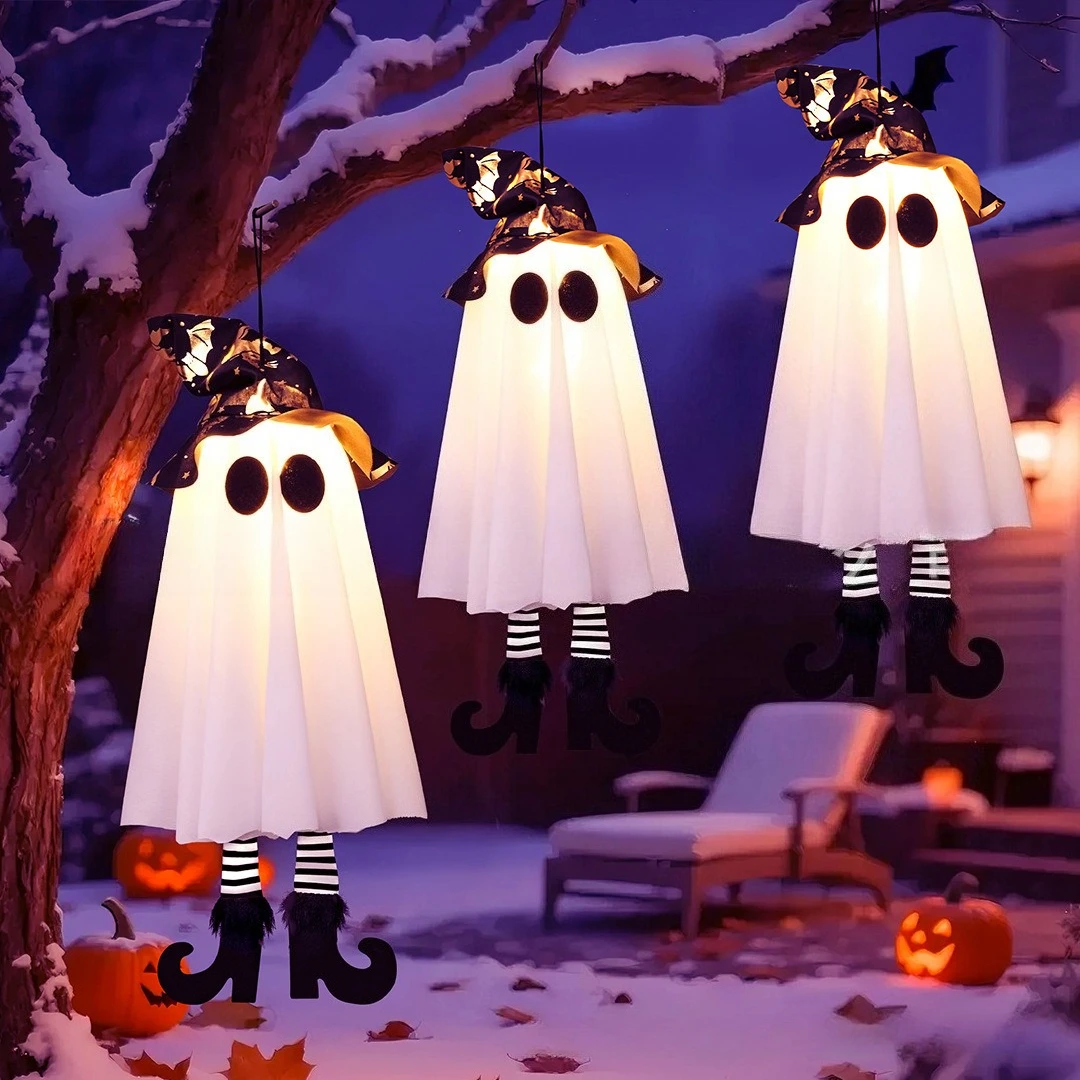 Halloween Scene Decorative Props Hanging String Lights Pumpkin Tabletop Lamps Outdoor Holiday Ornaments