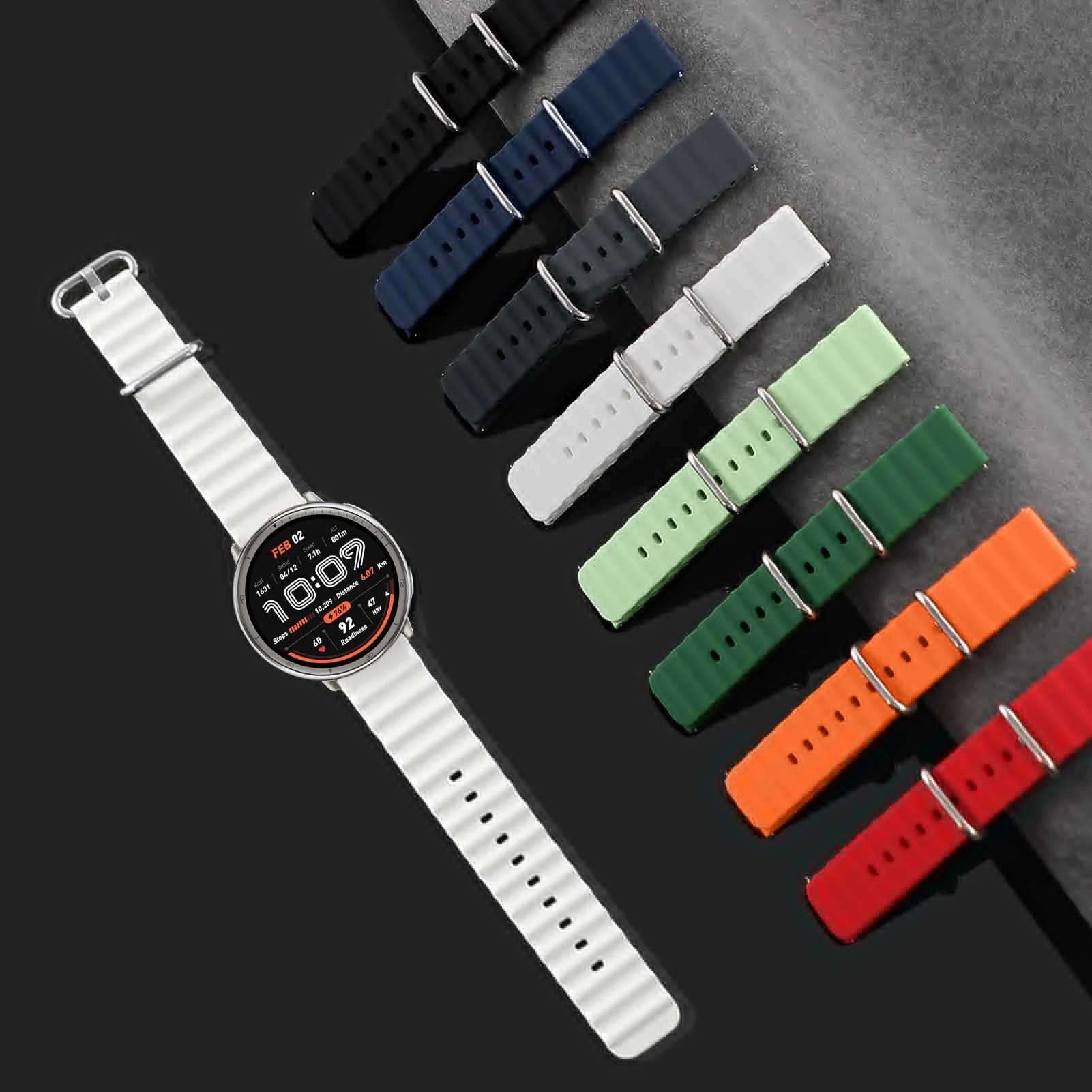 Ocean Silicone Strap For Amazfit Active 2 Band Sport Smartwatch Accessories Breathable Bracelet Correa Amazfit Active2 Watchband