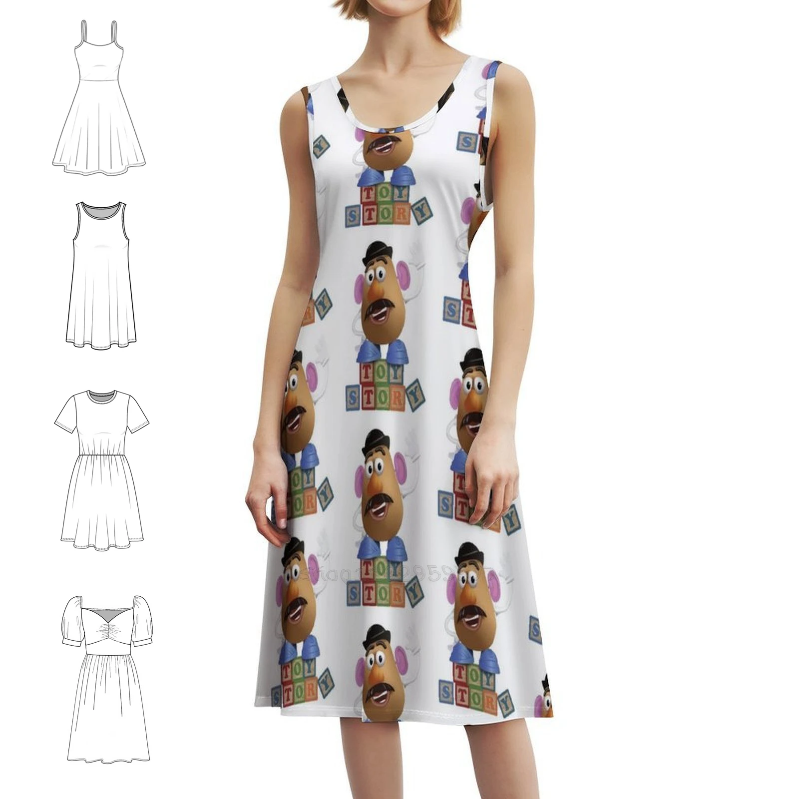 السيد البطاطس رئيس الفيلم البديل بوهو شيك فستان أنيق موضة شاطئ حفل زفاف ثوب السيد البطاطس رئيس الفيلم البديل #1