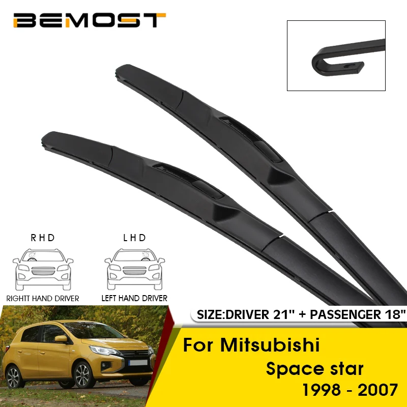 

Car Wiper Blades For Mitsubishi Space star 1998-2007 Windshield Windscreen Front Window Blades 21"+18" Car Accessories