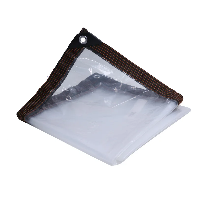 Clear Waterproof Tarp Transparent Poly Tarpaulin Anti Tear Cover with Rustproof Grommets for Patio Garden Chicken Coop