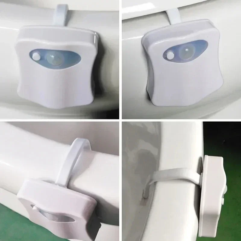 Toilet Creative Design Night Light Led Lamp Random Color RGB Lighting Color Intelligent Sensing White Yellow Pink Blue Green