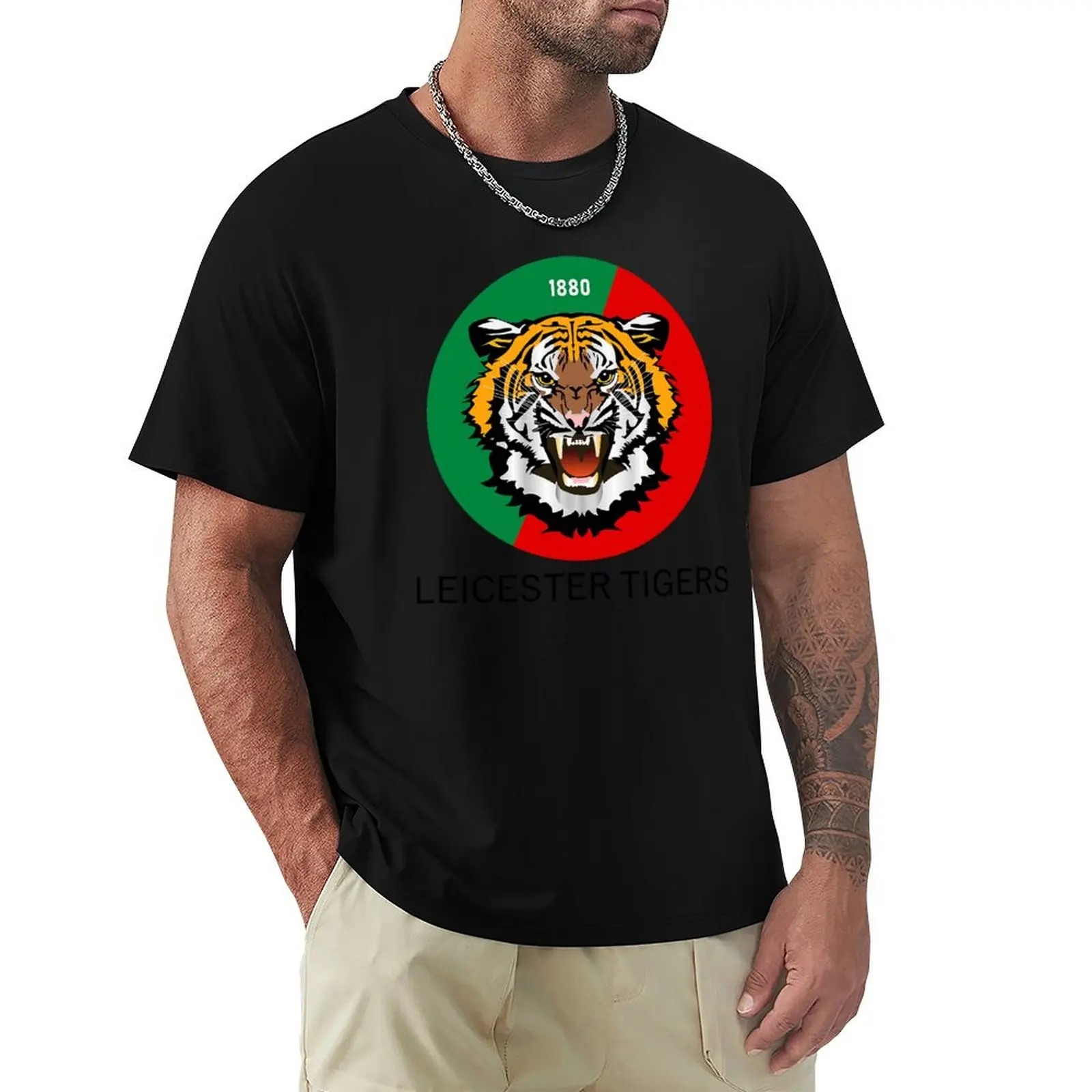 

Leicester Tigers Logo Rugby Team Classic Sports Gift T-Shirt customizeds oversize t-shirts man t shirts for men