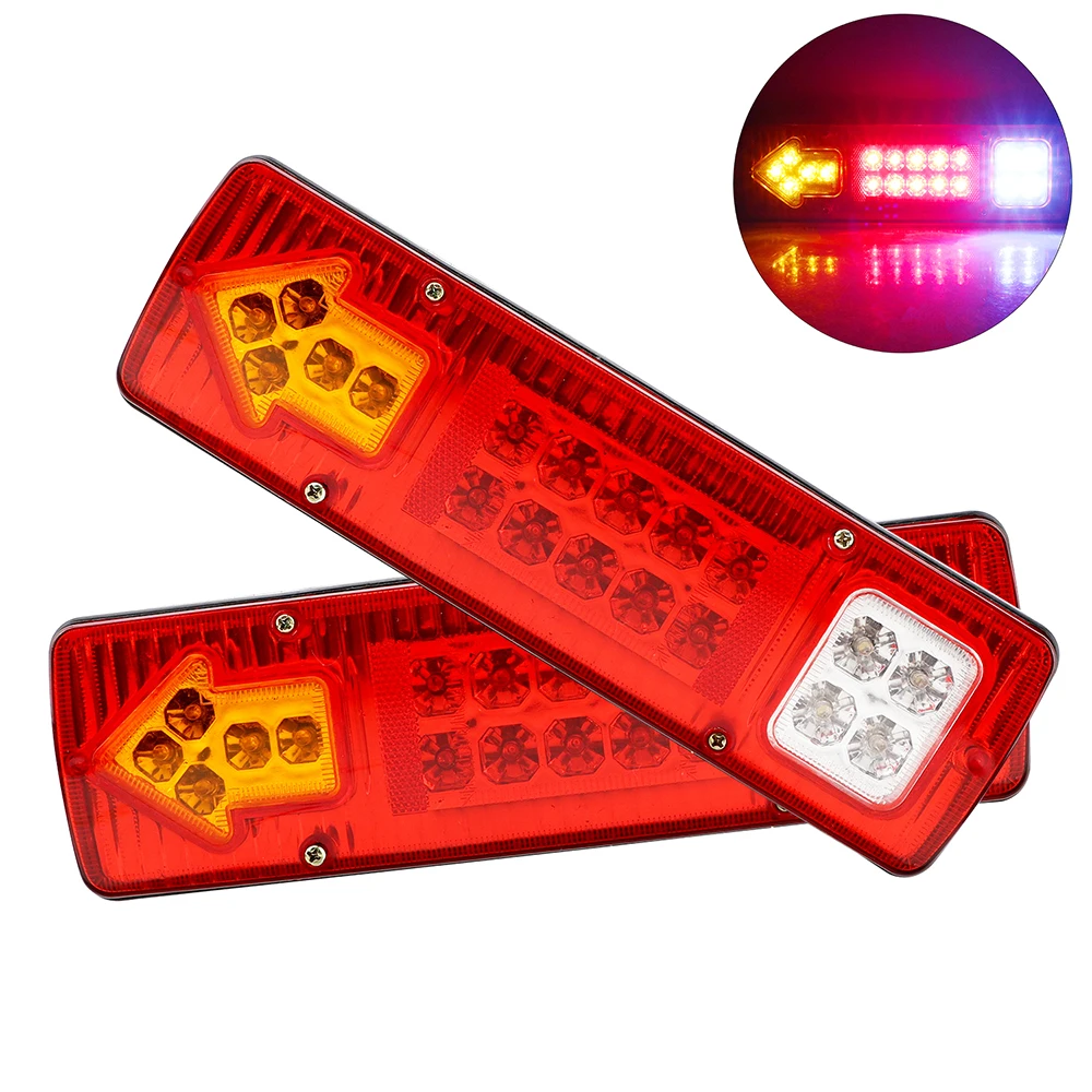 Indicator Lamp For Trailer Lorries Boat Truck 19LED Tail Lights Turn Signal Lamp Waterproof 12V 24V Stop Lights