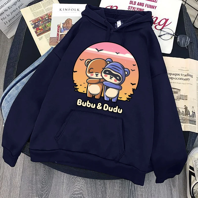 2024 Women Men Gothic Streetwear Kawaii Vintage Cartoon Sweatshirts Funny Graphic Hooded Bubu Dudu Y2k Print Hoodies Clothes