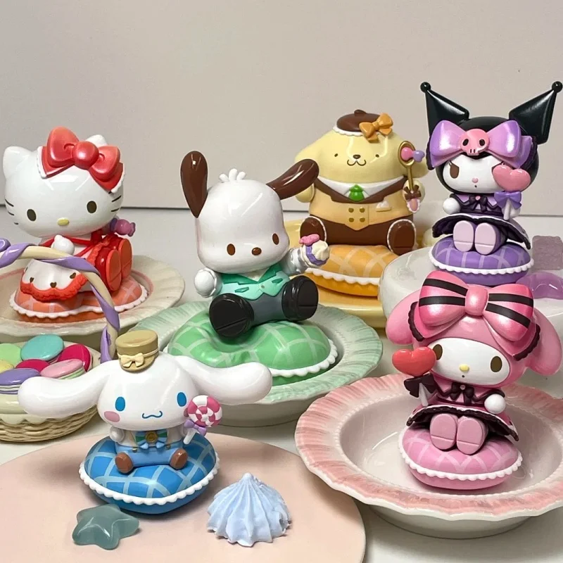 

Подлинная серия Sanrio Sweetie Candy, слепая коробка Kuromi Pochacco Cinnamoroll Pompompurin Melody, экшн-фигурка, загадочная подарочная игрушка