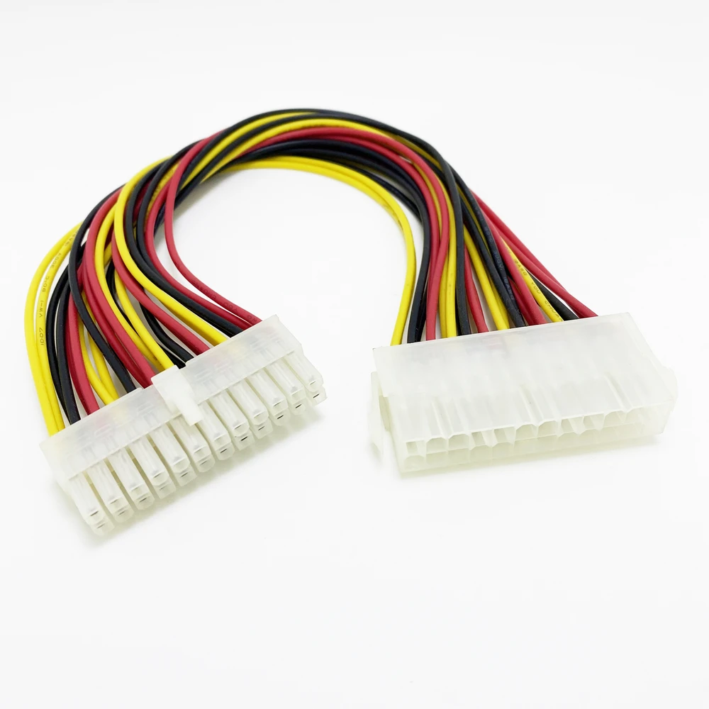 30cm atx 24 pinos macho para 24pin fêmea cabo de extensão da fonte de alimentação para fonte de alimentação interna do fio do conector da ligação da alimentação do psu tw do pc