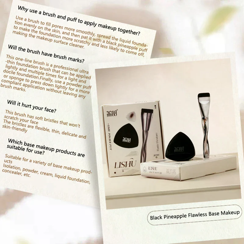 Pennello per fondotinta con una sola parola Pennello per contorno viso leggero e sottile Pennello per contorno piatto Pennelli per trucco in crema per fondotinta