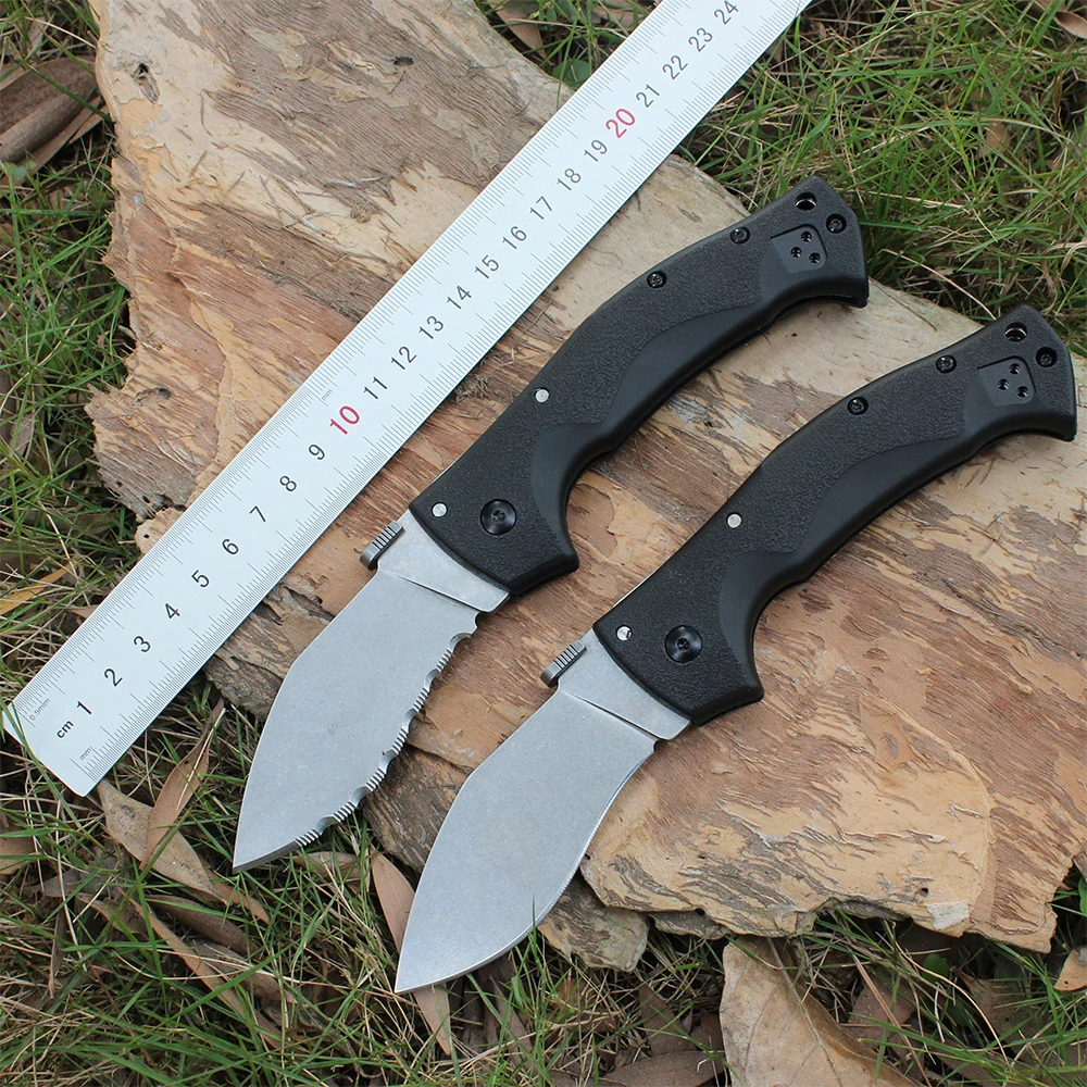 Cold Large/Small Raja Folding Tactical Knife AUS10A Steel Outdoor Multipurpose Pocket Camping Hunting Folding Knives EDC Tools