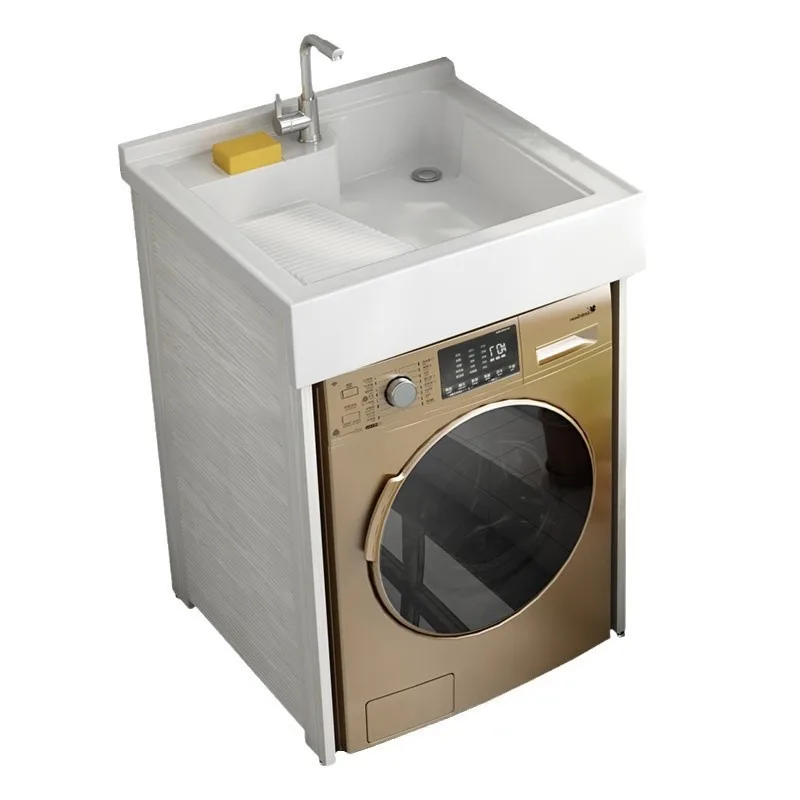 

Современный космический алюминиевый шкаф для стирки, маленькая квартира, балкон, встроенная стиральная машина