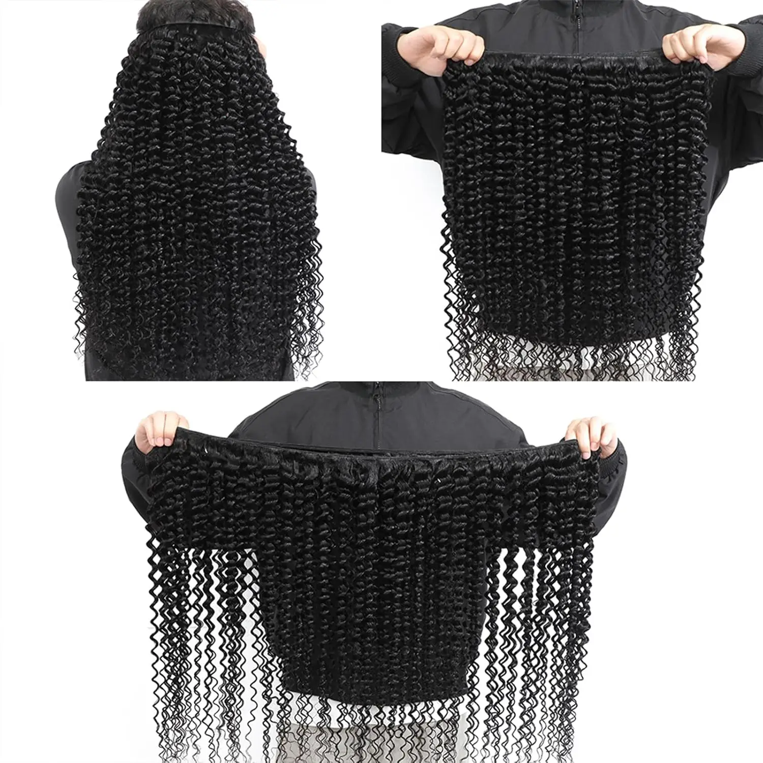 Burmese Curly Bundles Human Hair 18-26 Inch Deep Wave Raw Hair Bundles 100% Unprocessed Double Weft Hair Extensions Weave Water