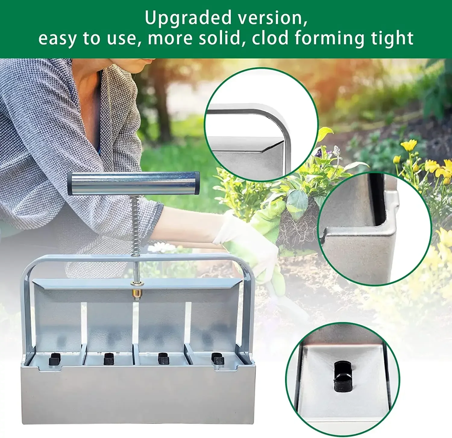 

2 Inch Soil Block Maker Seedling Raising Machine Portable and Easy To Use Seedling Greenhouse Gardening Tools For Plants