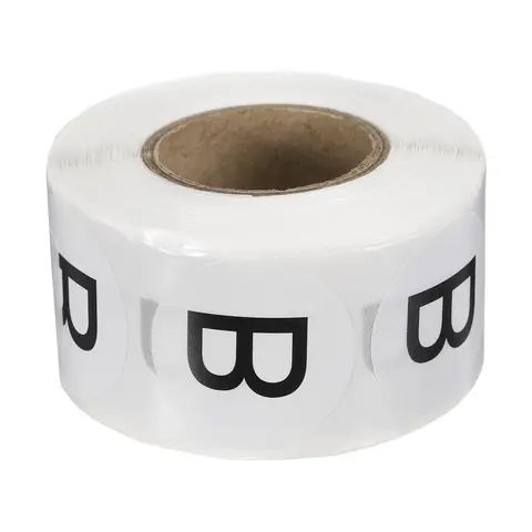 500 pièces/1 rouleau 25mm lettre autocollants rond cercle points étiquettes Semi-brillant papier adhésif autocollant pour l'organisation à la maison bureau stockage