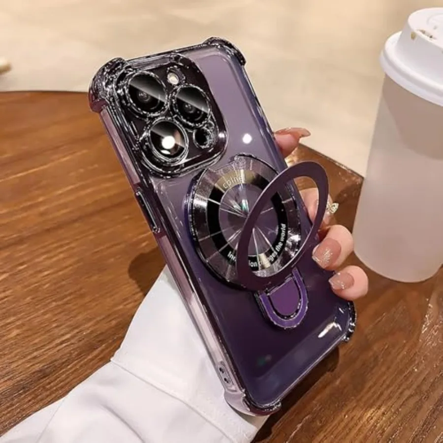 

for iPhone 11 Pro Case with Magnetic Ring Stand, [Compatible with MagSafe] Four Corners Shockproof [Military Grade Drop Protect