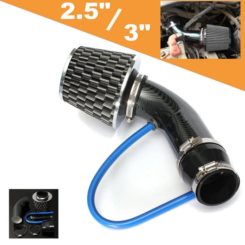 2.5/3 Inch Universal Car Cold Air Intake Filter Alumimum Induction Kit Pipe Hose System