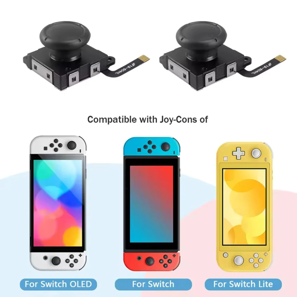 عصا التحكم بتأثير القاعة لنينتندو سويتش/لايت/OLED Joycon عصا الإبهام التناظرية لا أجزاء إصلاح عصا الكهرومغناطيسية لقاعة الانجراف
