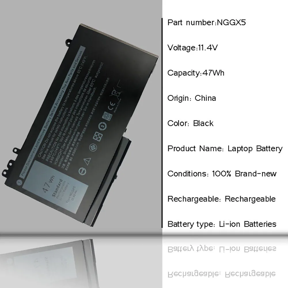 NGGX5 JY8D6 954DF 0JY8D6 451-BBUM RDRH9 Replacement Laptop Battery Compatible with DELL Latitude E5270 E5470 E5570 E5550 M3510
