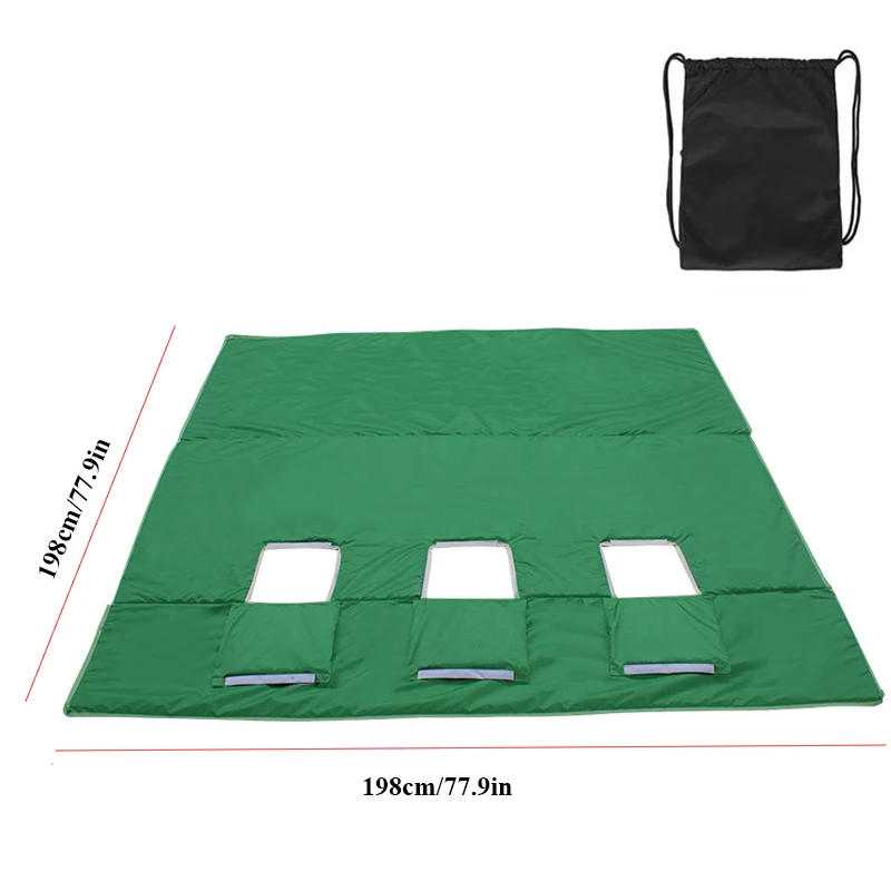 Winter Ice Fishing Thicken Mat with 3holes Keep Warm Foldable Cool and Cold Resistant Moisture-proof Outdoor Heating Insulation