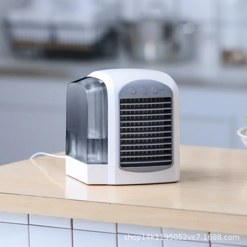 

Summer Hot Selling Factory European Water-Cooled Fan Mini Household Desktop Small Fan Usb Air Conditioner Air Cooler Fan