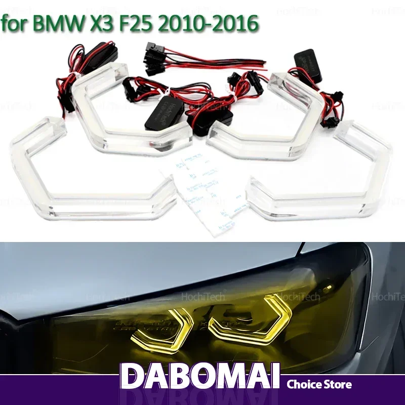 

Ultra Bright M4 style Daytime Angel Eye Lemon Yellow Light Kit DRL For BMW X3 F25 2010-2016 Car Accessories
