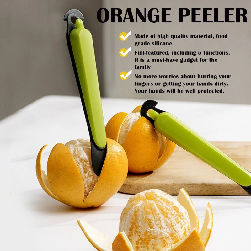 Multifunctional Kitchen Fruit Peeling Tool Orange Peeler Peeling Stripper Knife Peeler Orange Deseed Device For Citrus Fruits