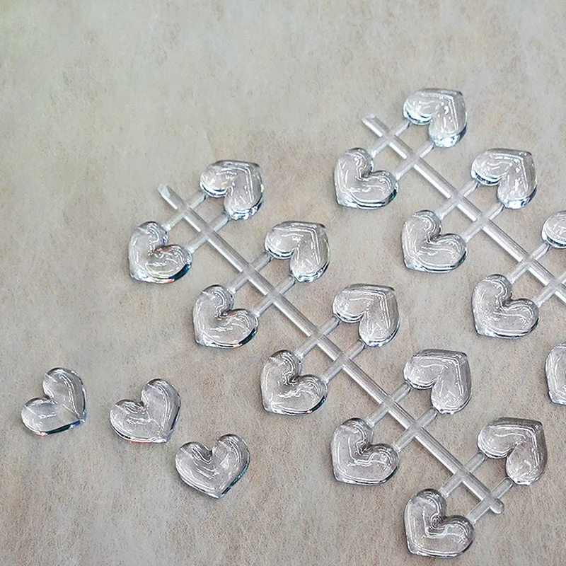 100Pcs/10 Strips False Nail Tips Color Card Table Showing Shelf Nail Color Table Showing Shelf Heart False Nail Display Tip Tool