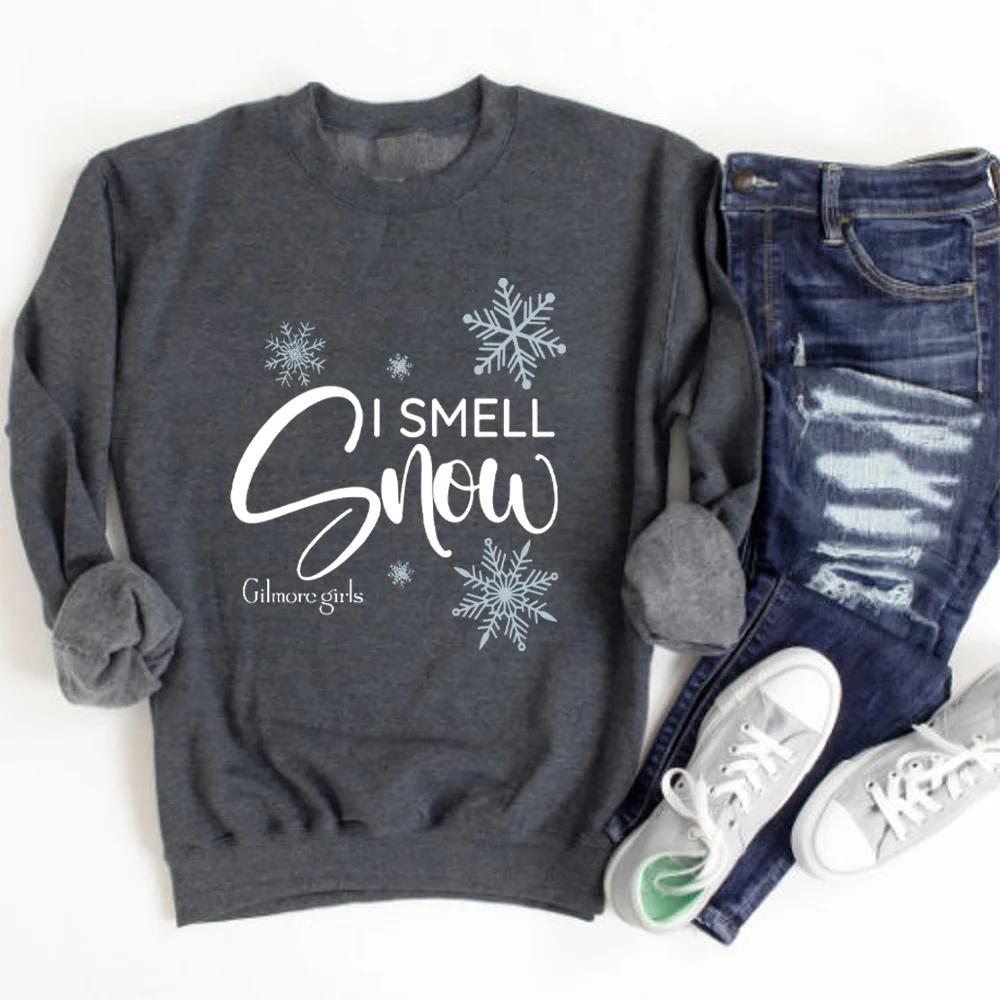 I Smell Snow Sweatshirt Gilmore Girl Shirt Lorelai Gilmore Sweater Lukes Diner Pullover Gilmore Girls Merch Unisex Sweatshirts