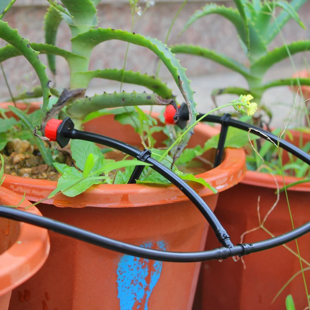 100PCS Red 8 Hole Adjustable Drip Emitters For Garden Irrigation Systems Efficient Water Saving Sprinkler Heads 2026 New
