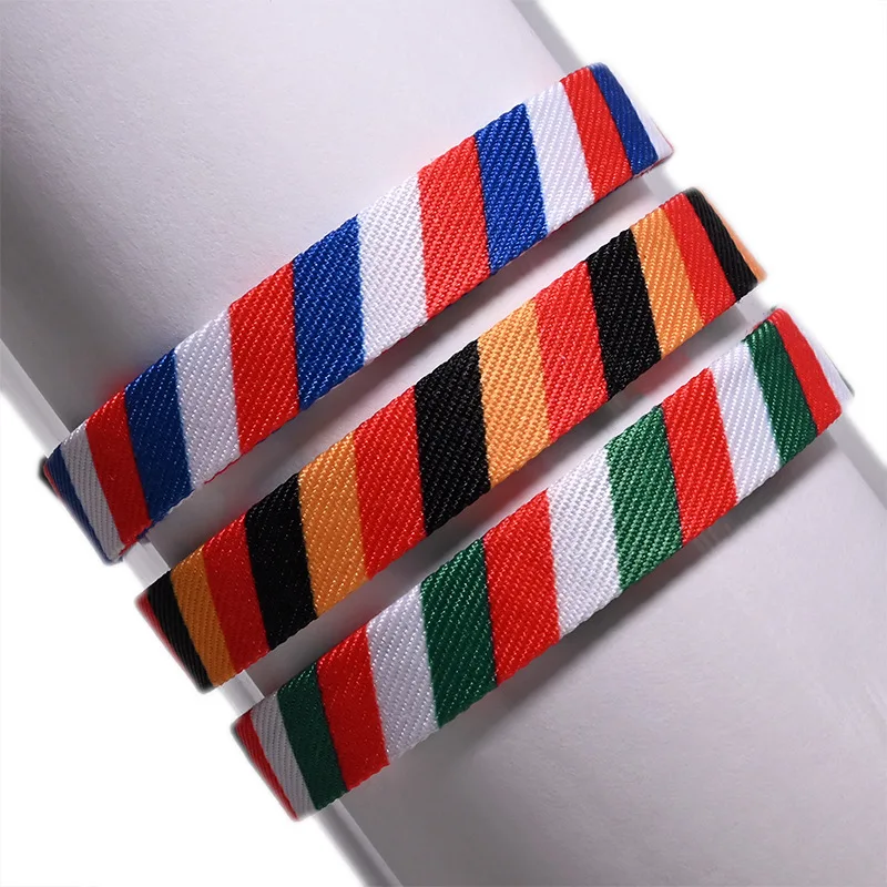 Deutschland Frankreich Italien Flagge Armband Für Frauen Männer Nationalen Flagge Muster Handgemachte Wrap Armreif Mode Schmuck Zubehör