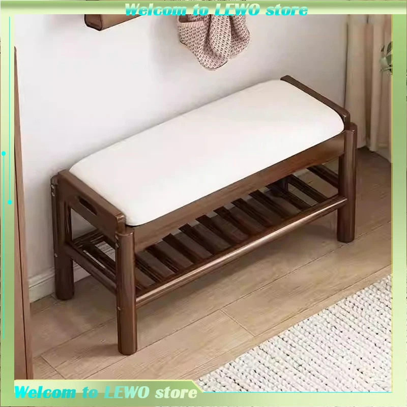 

Luxury Wooden Foot Stool Modern Bench Seat Nordic Salon Lounge Clear Step Stool Minimalism Interior Muebles Home Furniture