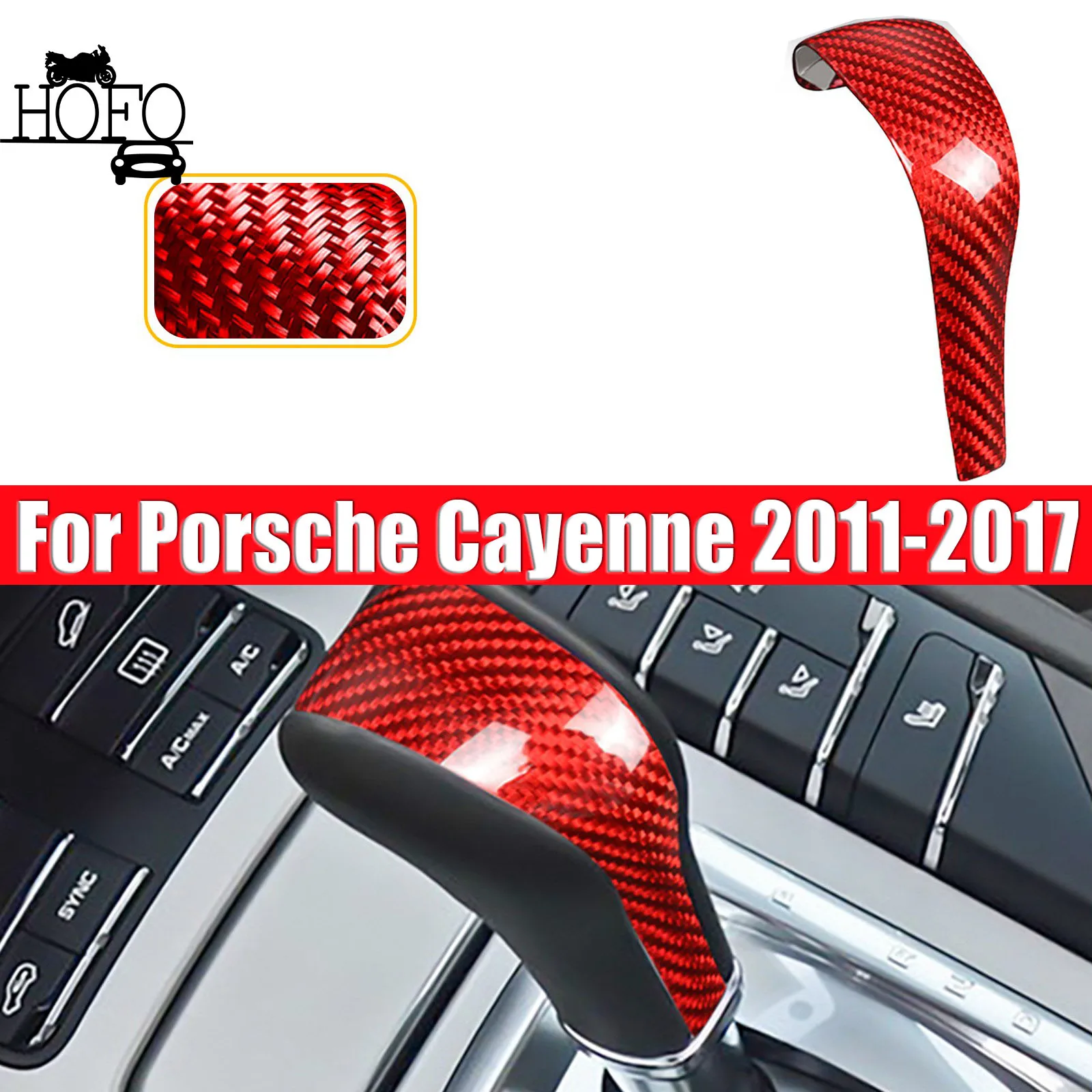 

For Porsche Cayenne 2011-2017 Car Gear Shift Knob Cover Trim
