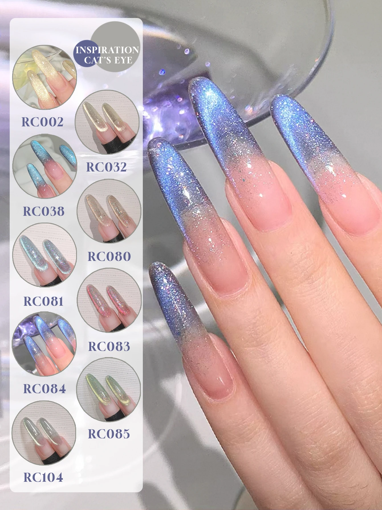 12ml 1-9PCS Starlight Magnetic Cat Eye Gel Nail Polish Nail Art Manicure Varnis Semi Permanent Soak UV Gel Nail Supplies