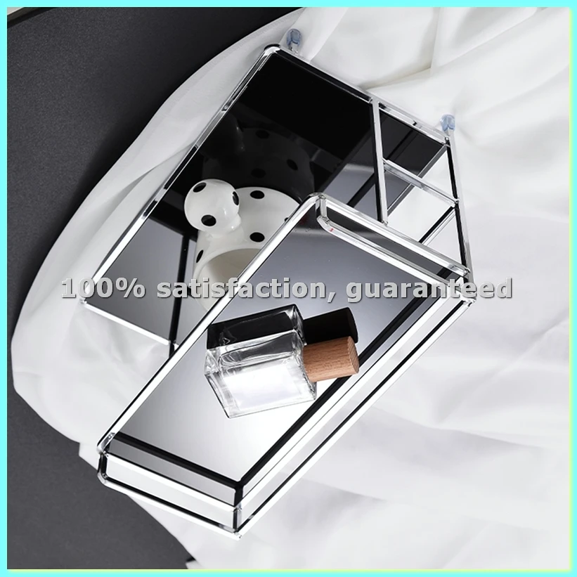 Prateleira de Armazenamento em Metal para Mesa, Prateleira de Armazenamento de Dupla Camada, Prateleira para Copos, Prateleira de Armazenamento de Cosméticos para Banheiro-AD23