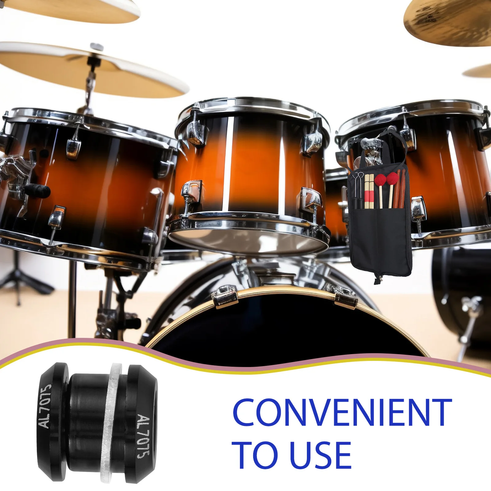 

Aluminum Alloy Drum Air Vents Screws Black Compatible Snare Bass Drum Parts Percussion Accessories Durable Easy Use