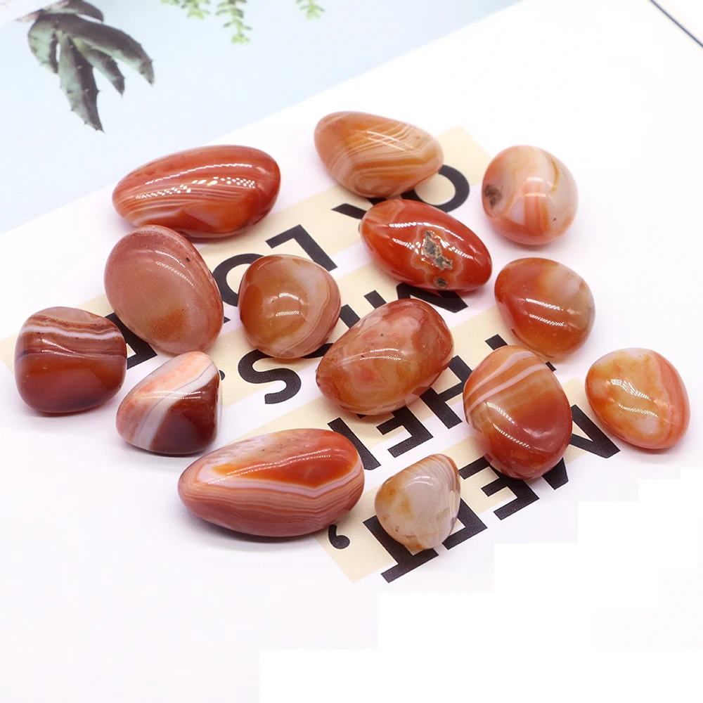 

Natural Red Striped Agate Crystals Chakras Healing Gemstone Mineral Tumbled Stone Home Aquarium Specimen Decoration Bulk Gifts