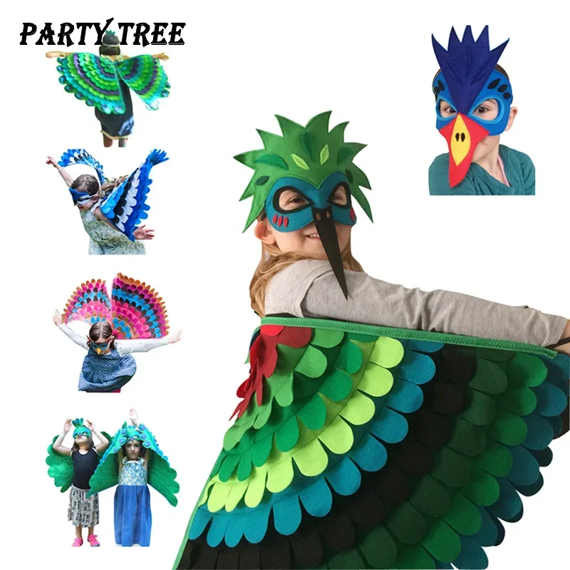 Kinderen Dieren Vogels Vilten Vleugels Kinderen Leuk Cosplay Halloween Accessoires Kostuums Vlindervleugel