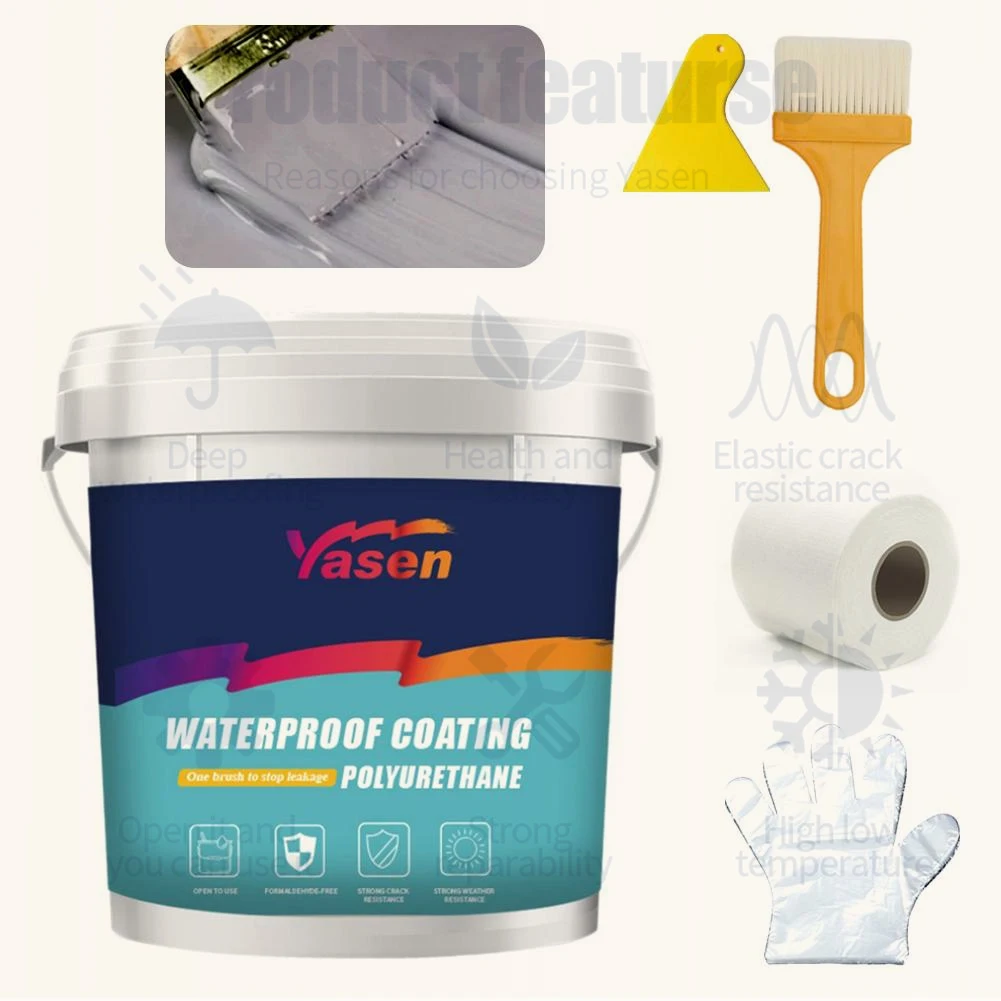

300g/1000g Water-Based Polyurethane Waterproof Coating Exterior Wall Bathroom Wall And Roof Leak Repair Roof Leak Repair Home