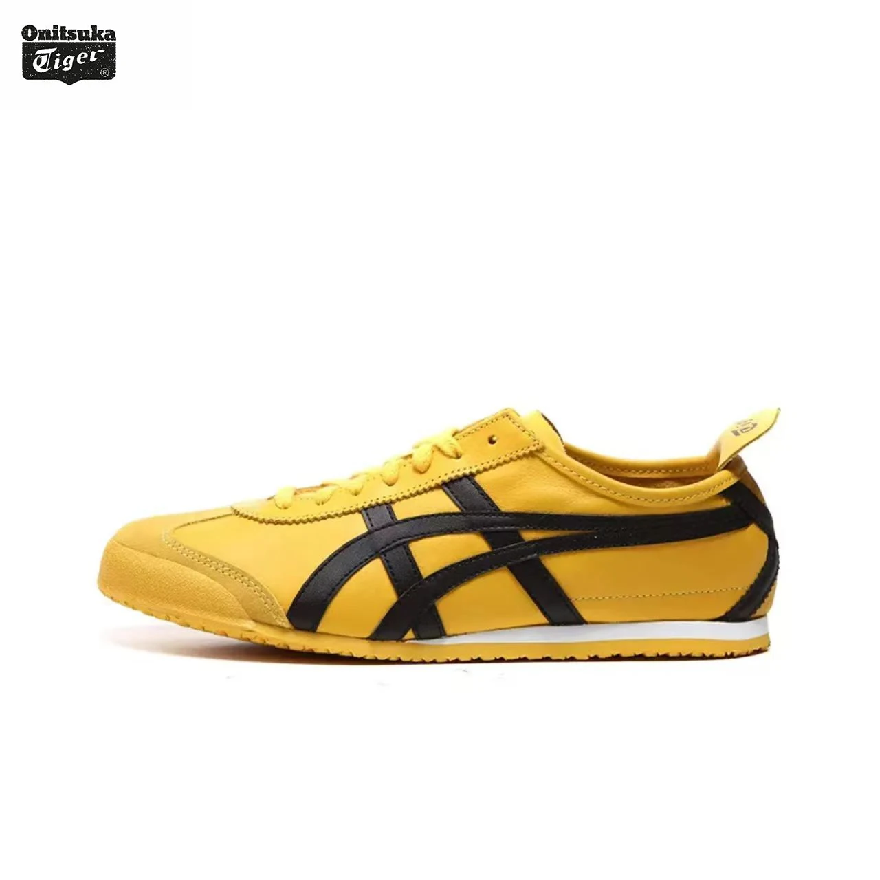 Классические женские и мужские парусиновые туфли Asics Onitsuka Tiger Мексики 66, легкие желто-черные кроссовки