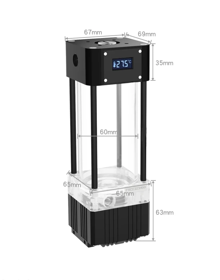 FREEZEMOD 워터 쿨러 워터 펌프 및 탱크 키트 통합 VA LCD 화면 온도 디스플레이.PUB-FS6WX