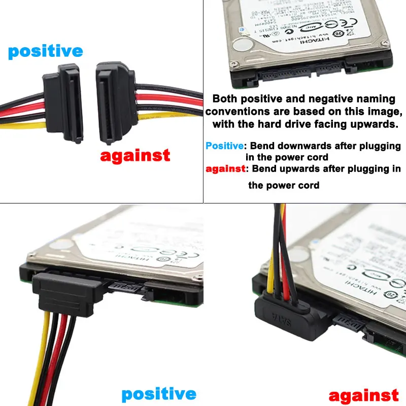 

SATA 1 Male to 2 Daul Female SATA Splitter Cable Hard HDD 15PIN 1 to 2 Power Adapter Cord for Computer Y Shape PC Cable