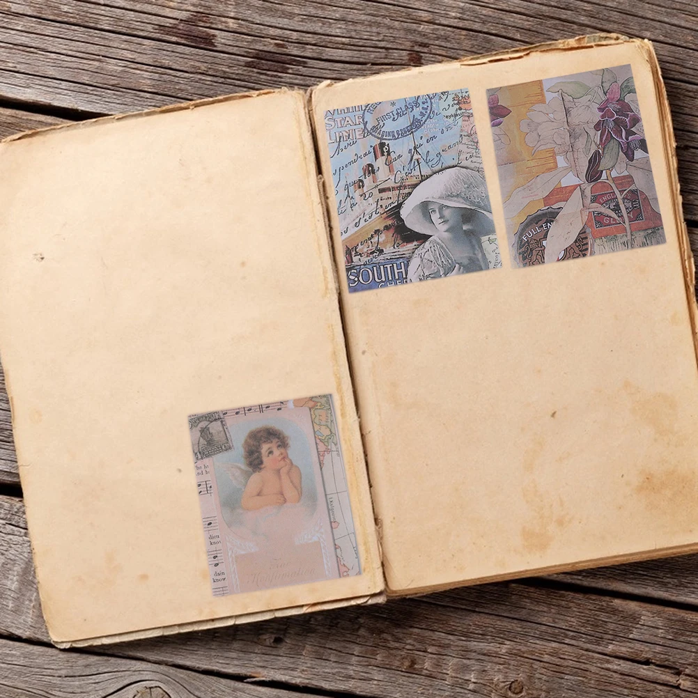 2 قطعة كتب القصاصات خمر الرجعية المجلات ورقة مجموعة كتيبات المحمولة للإبداعية DIY بها بنفسك ألبومات سكرابوكينغ القرطاسية