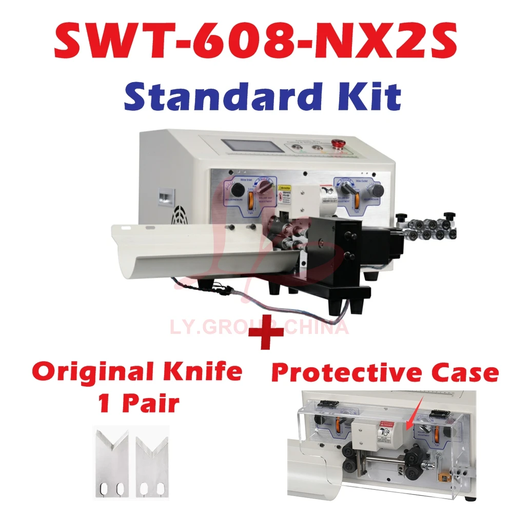 

SWT-608-NX-2S Double Wire Twisting Peeling Stripping Cutting Machine 0.1-4.5mm2 220V 110V 350W Touch Screen Control