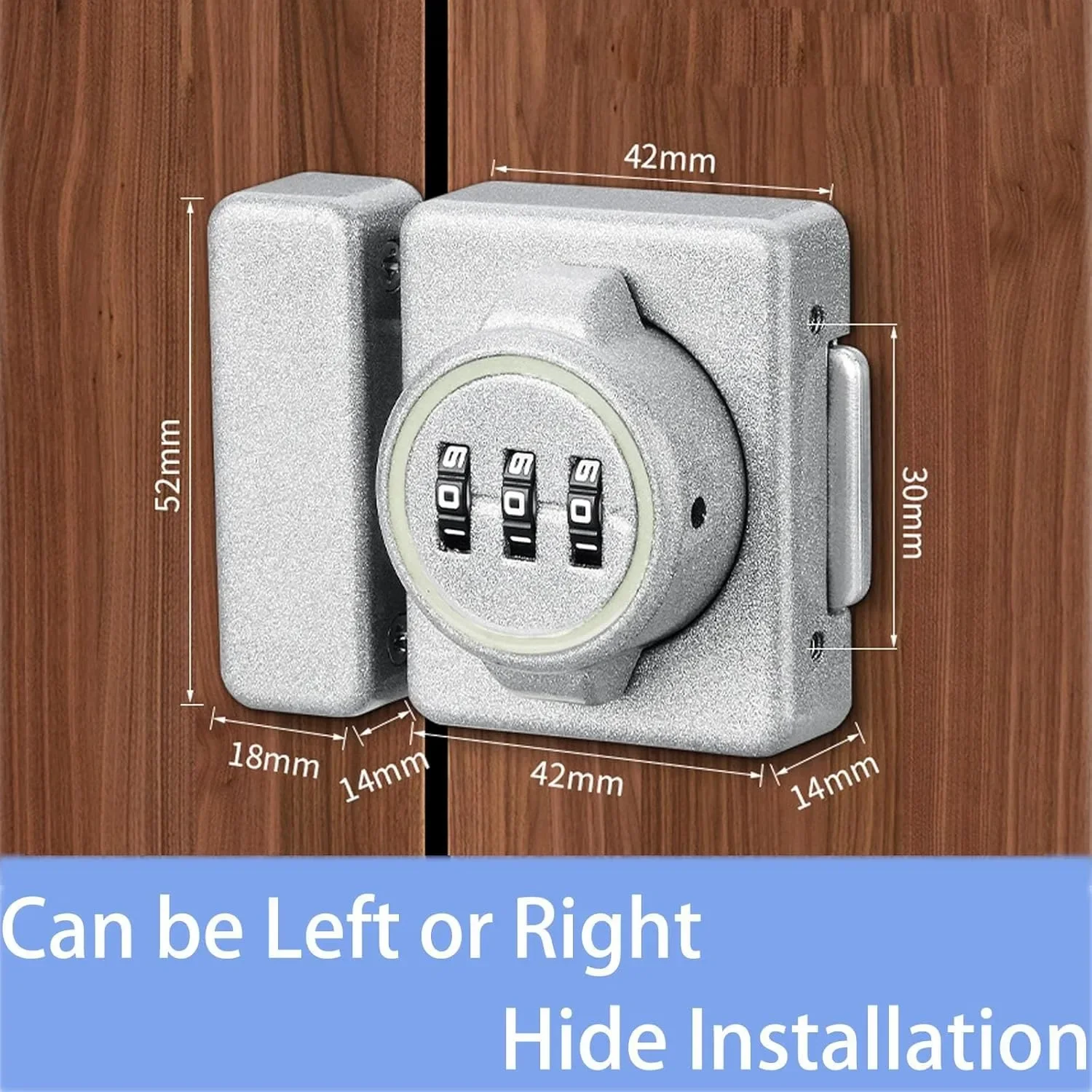 

Shoe Cabinet Drawer Double Opening Lock Set No Drilling Required Anti-theft Combination Lock Digital Cabinet Door Lock